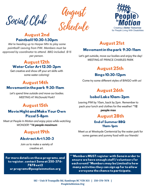 August Social Club poster