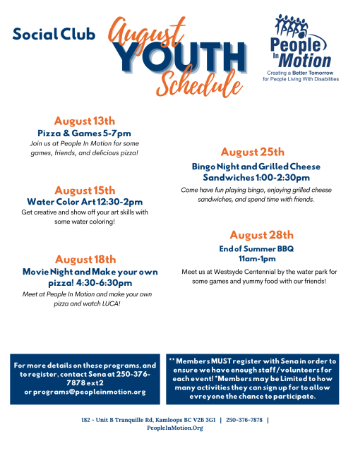August Youth Social Club poster